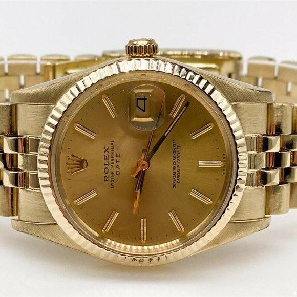 RARE! MEN'S 34MM ROLEX 14K GOLD WITH PAPERS!!!! - Picture 1 of 7